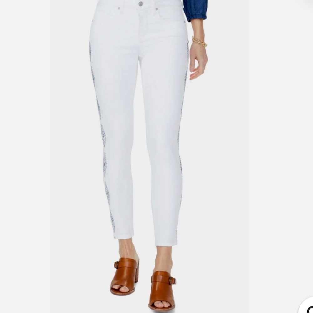 NYDJ Ami Diamond Trail Embroidery Skinny Jeans